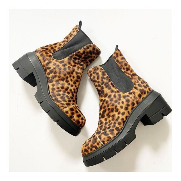 Stuart Weitzman Norah Leopard Pony Hair Boots size EU36.5 US6 - Picture 5 of 12